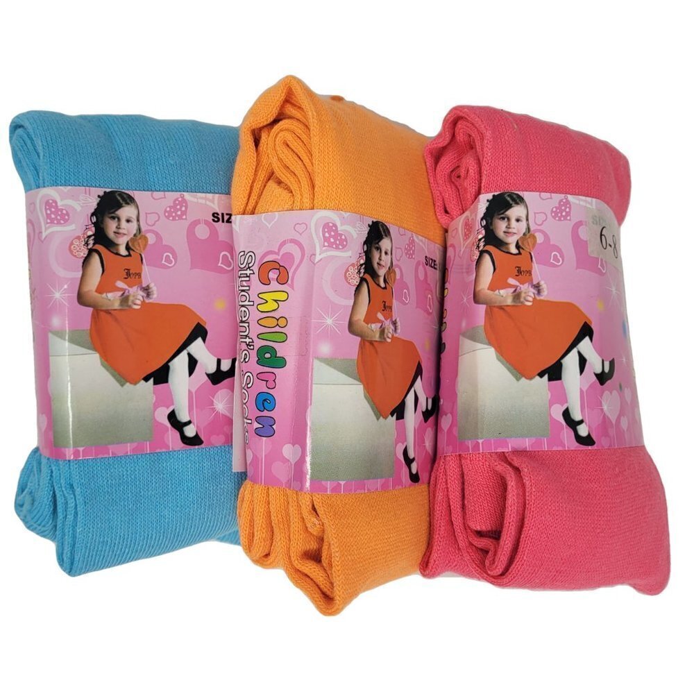 Girl Tights Winter Warm Stockings, Variety of Colors, Size 6-8